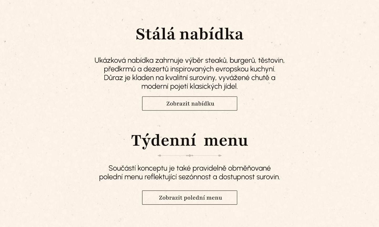 Menu CTA